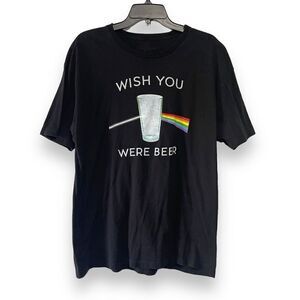 Unisex Wish You Were Beer‎ Essential T-Shirt Black Large